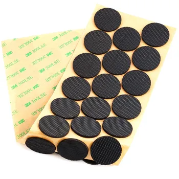 Self-Adhesive Sponge Foot Mat Round Black Foam Non-Slip Rubber Pad