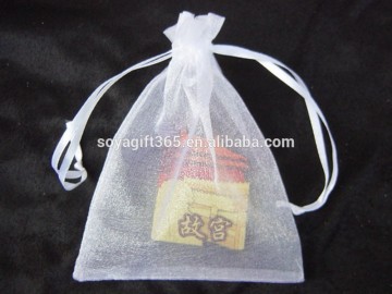 Multi-size White Organza Jewelry Packing Pouch Wedding Party Favor Gift Bags 100pcs/lot