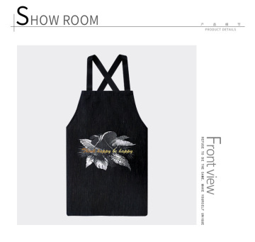 Kain kapas dan selimut apron hitam gaya Eropah