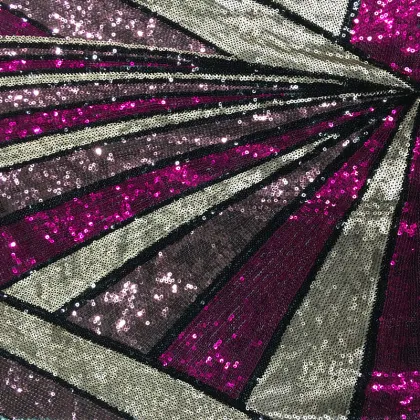 Fancy Best Selling Multicolor Sequin Embroidery Fabric