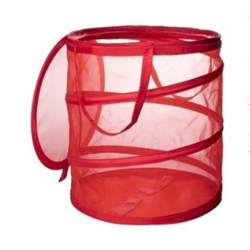 Red pop-up laundry hamper