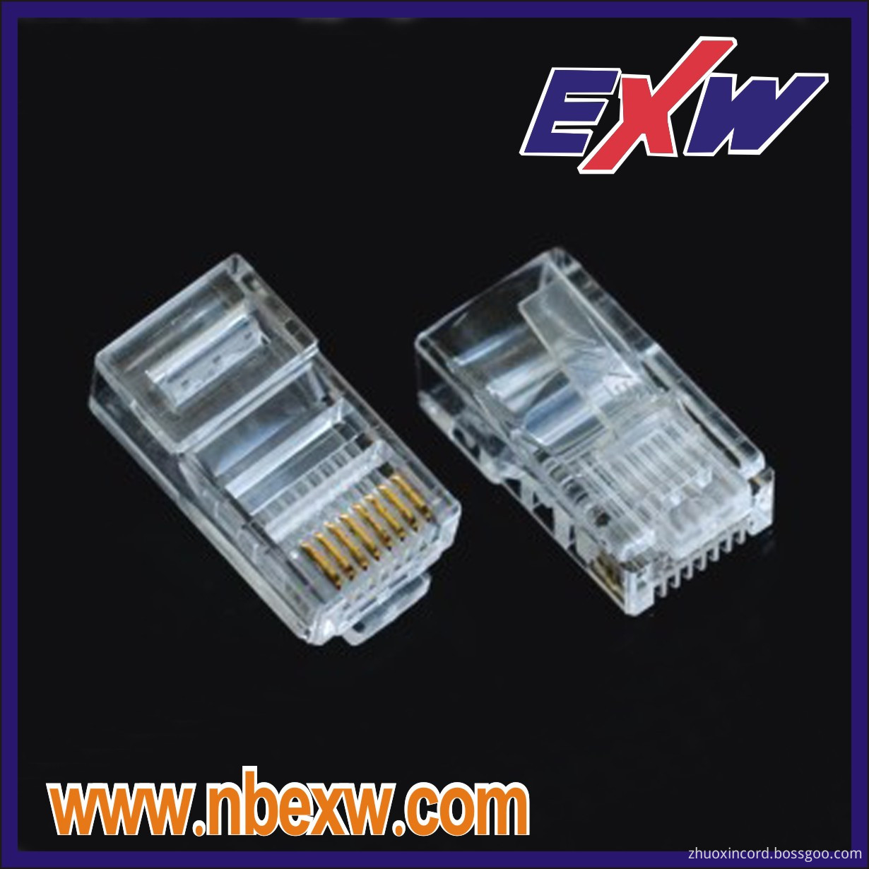 Cat5e 8p8c 비 차폐 커넥터, Bossgoo.com의 고품질 Cat5e 8p8c 비 차폐 커넥터