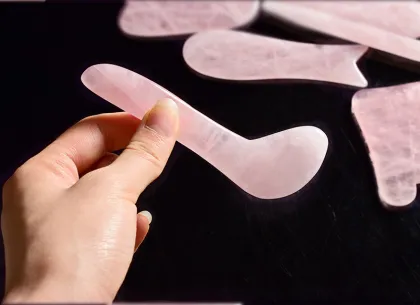 Rose quartz Facial Massager Boards Gua Sha Board