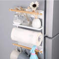 Metal 4 Tier Magnet Towel Holder Punch Free