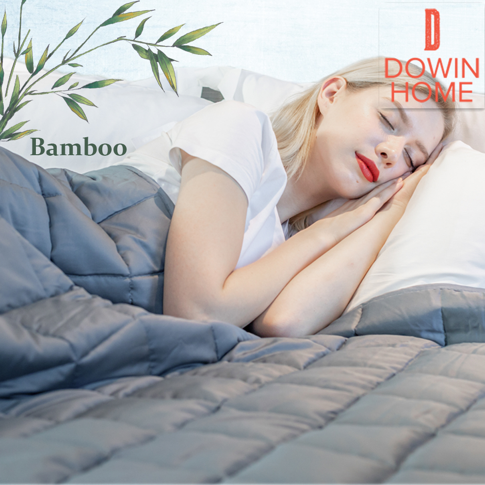 YnM Bamboo Weighted Blanket with 100% Pure Natural Bamboo ...