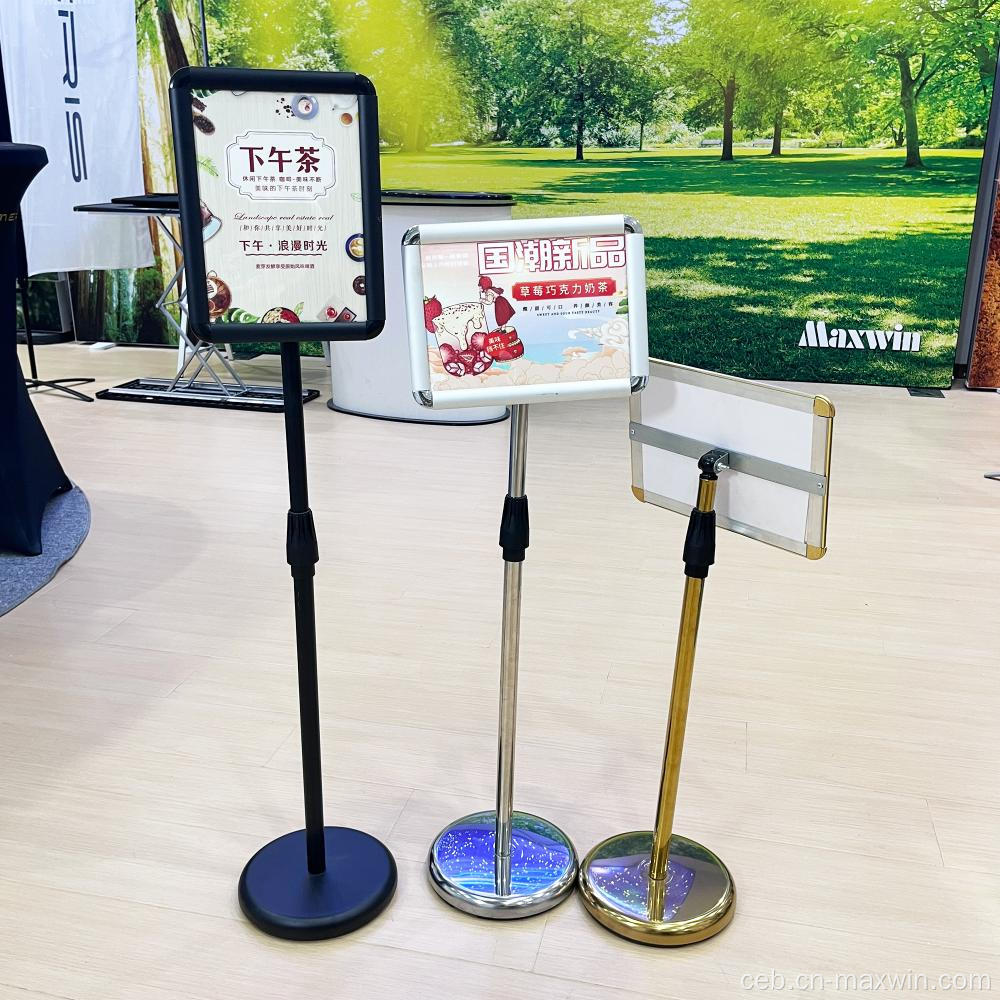 Outdoor Aluminum Usa ka Frame Sign Board nga adunay kuptanan