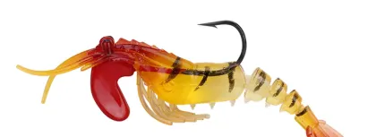 China Price New Arrival Soft Plastic Prawn Fishing Lure 9cm 13g Single Hook Multi-Sections TPR Shrimp Bait
