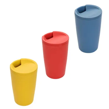 Wheat Straw Portable Travel Thermos Cup with Lid