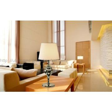 Iron led desk lamp with high temperature fabric head