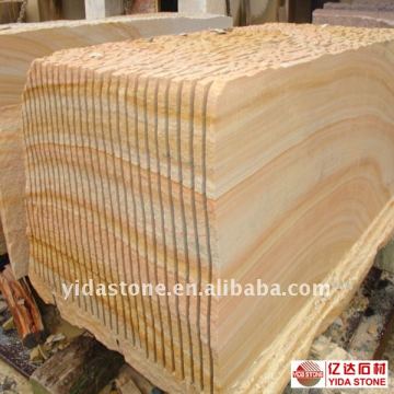 Wooden Yellow sandstone(yellow sandstone,veined yellow sandstone,yellow sandstone tile)