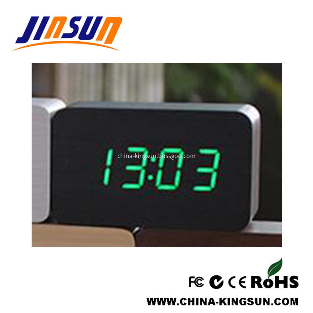 Wooden Led Clock For Table
