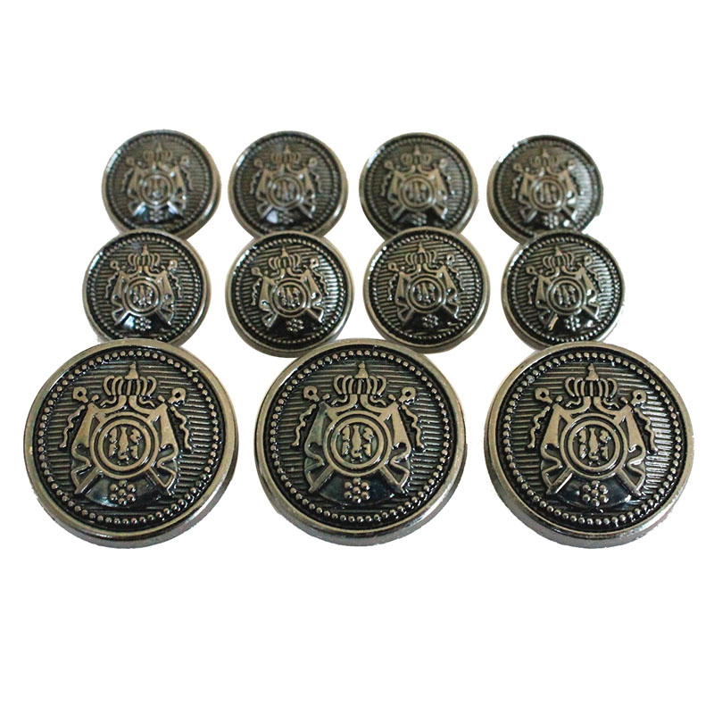 Silver Metal Blazer Button Set