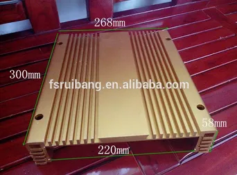 custom extruded aluminum heatsink enclosure with mounting holes