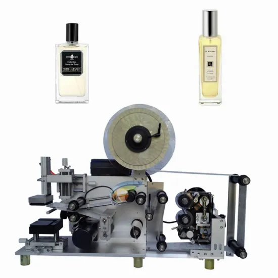 Tabletop Manual Labeling Machine for 40ml Flat Square Bottles - Perfume Bottle Labeler