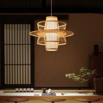 Scandinavian Dining Room Pendant Lights: Wooden, Bamboo, Wicker, and Rattan Home Decor Options for Indoor Lighting