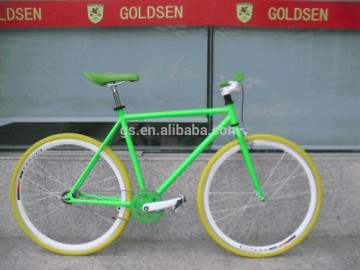 2015 new products 700C green fixed gear bike for sports
