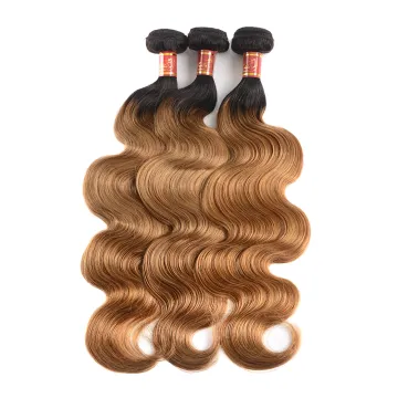 Single Donor Best Virgin Hair 1B 27 Two Tone Ombre Color Brazilian Body Wave Wavy Hair Extensions