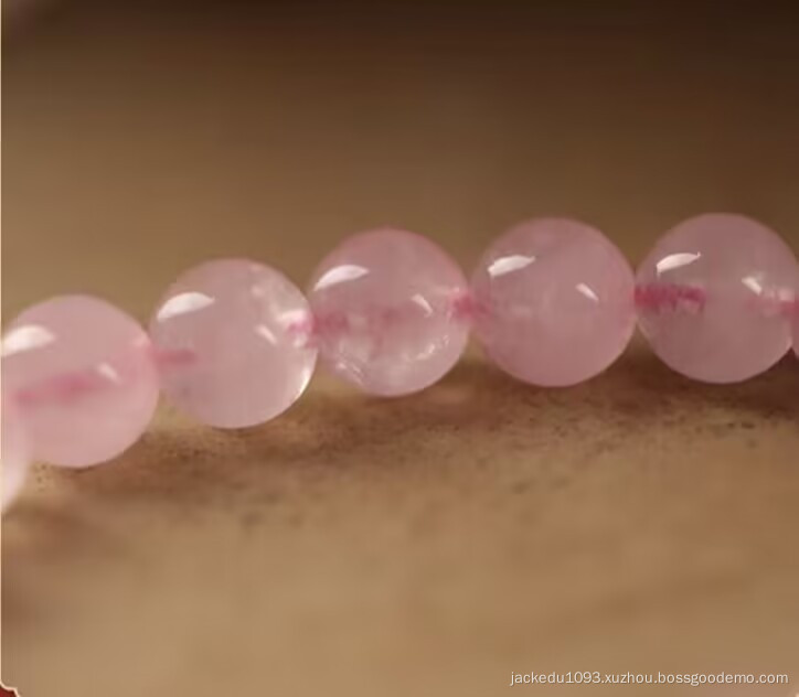 Pink Crystal Hand String Hotan Jade Beads