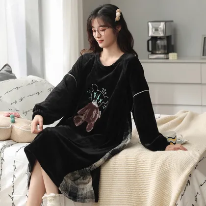 Women's skirt coral velvet thick