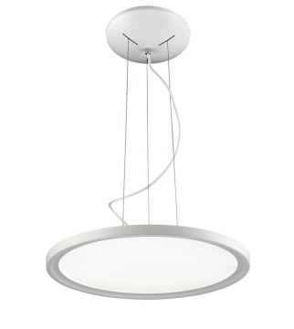 Minimalist Aluminum Round Chandelier Light - Smart Remote Control Drop Hanging Lamp (Black/White/Silver)