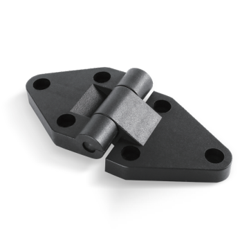 Durable Black Reinforced Nylon Small Link Door Hinge