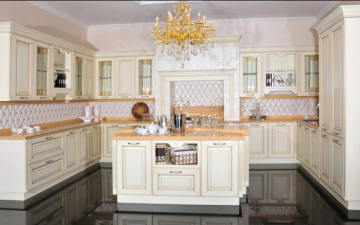 Br-SA02e Solid Wood Kitchen Cabinet/Kitchen Furniture