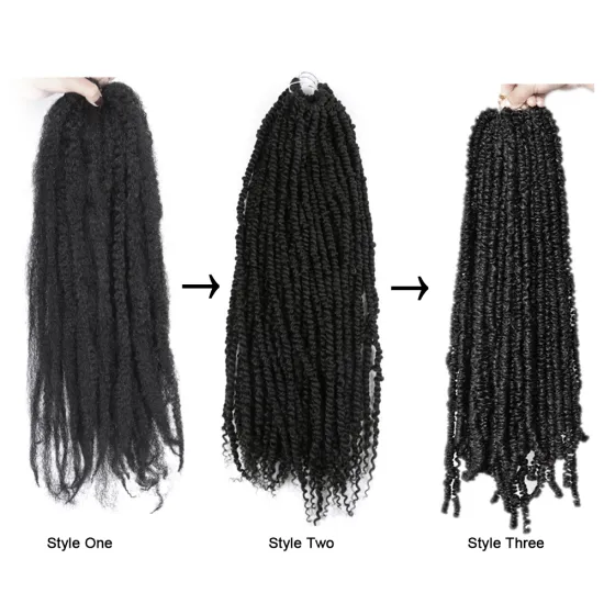 New Arrival Fashionable Pure Color Passion Twist Locs Crochet Braids Faux Locs Marley Synthetic Braiding Hair Extensions African