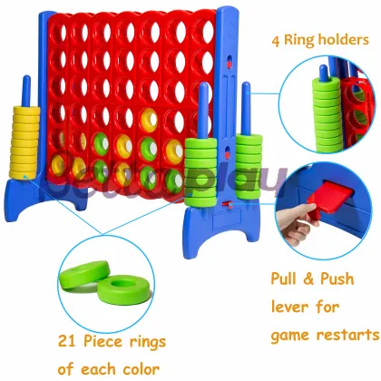 Bestselling Outdoor Play Toy: Connect Four Games in a Row - An Educational Backyard Chess for Kids