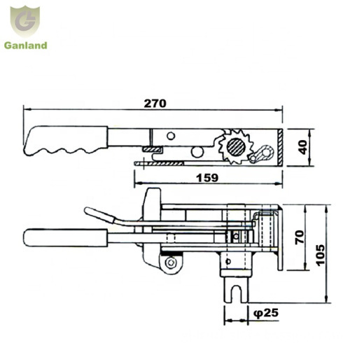 GL-15313 Tautliner Components Curtain Side Trailer Tensioner