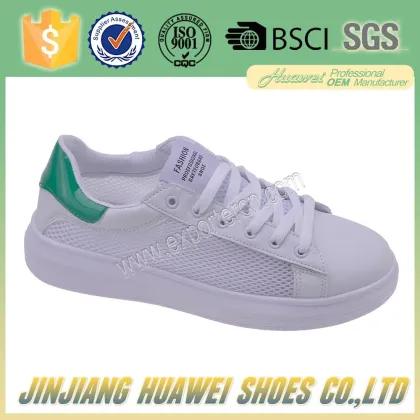 White PU Leather Shoes Customized Casual Shoes