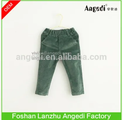 toddler Boy's causal pants corduroy pants solid color winter apparel for babies