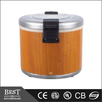 Electric rice warmer, luxe woodgrain