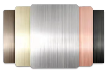 Decorative textured brushed aluminium
