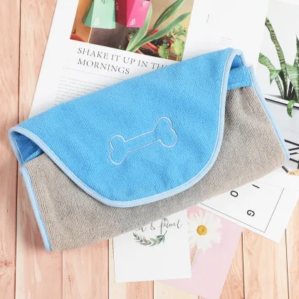 Microfiber quick drying small pet bath towels