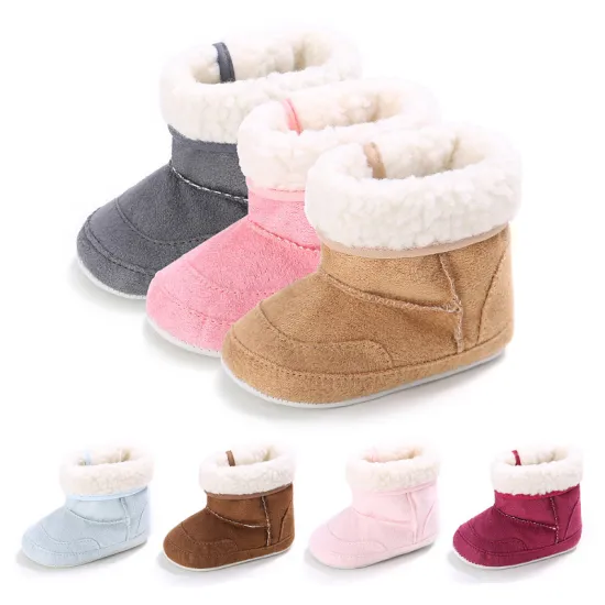 High Quality Winter Colorful Breathable Baby Anti-Slip Warm Plush Snow Boots