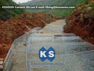 Galfan Hexagonal Rock Galvanized Or PVC Coated Gabion Boxes