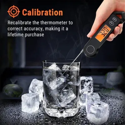 BBQ Accessories Ambidextrous Waterproof Backlit Digital Meat Thermometer for Cooking