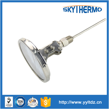 industrial bimetallic dial stainless steel adjustable angle bimetal thermometer