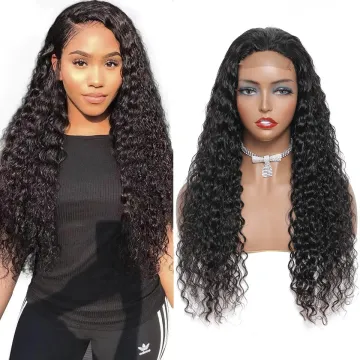 Unprocessed Brazilian Human Hair 4X4 Lace Wig  Vendors Wholesale Water Wave Virgin Cuticle Aligned Swiss Lace 100%Human Hair Wig
