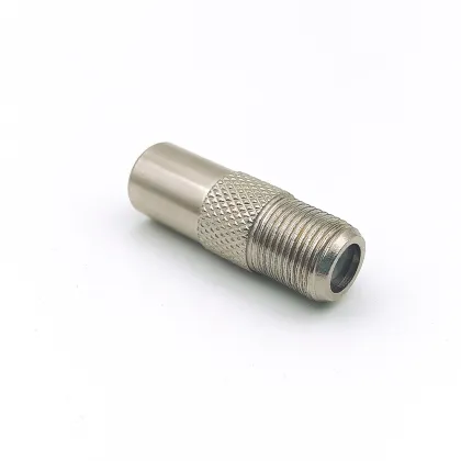 F Female To TV Male Plug Coaxial Adapter