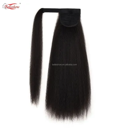 Hot sell Big Jacques pattern fluffy wig ponytail magic paste long hair wig ponytail long curly magic paste wig ponytail