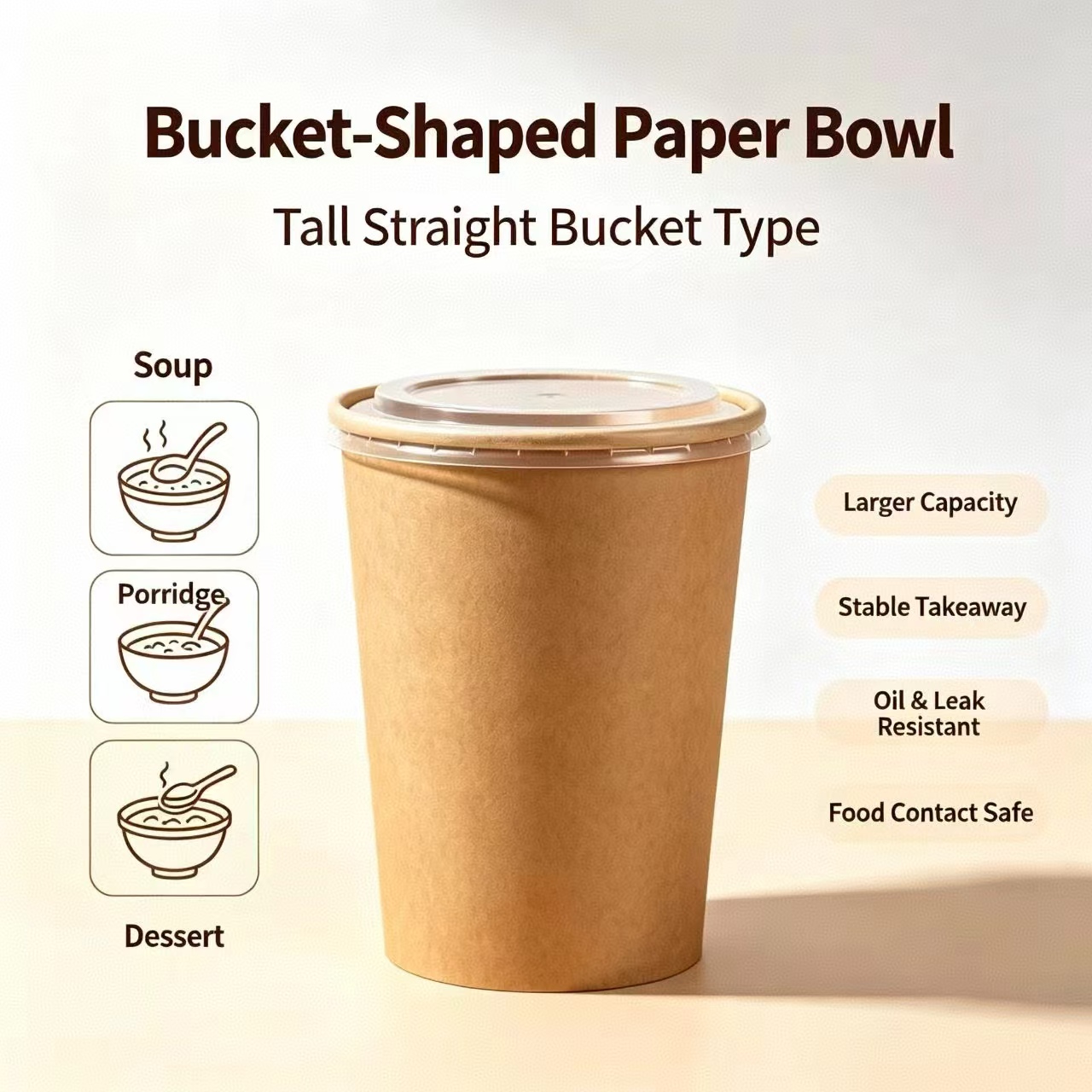 brown paper cup soup