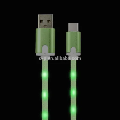 Brand New LED Light Data Cable Colorful Braided USB Charging Cable Type C Phones