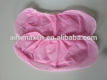 Women disposable use pink overshoes cover / shoe cover / sock cover