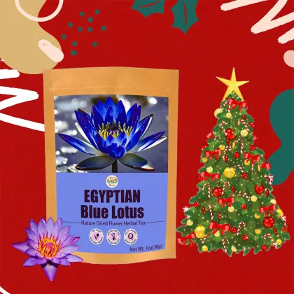 Flavored Herb Health Tea - Flor Hecha Mano, Lily, Agua Egipcia, Flor Loto Azul, Seca, Bolsa Te Navidad