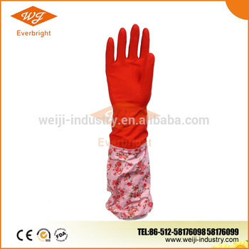 Long cuff Latex houshold gloves, Long cuff rubber gloves for winter