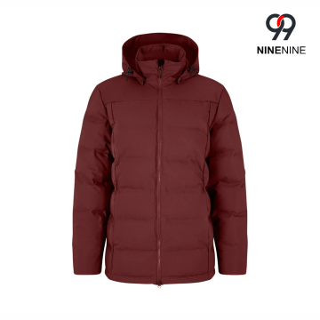 Veste d'hiver isolée à capuche réglable Box Baffle