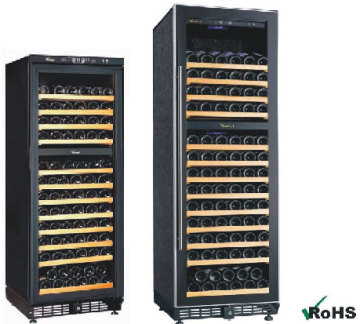 Upright Compressor wine cooler, Double temper