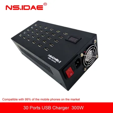 30 Port USB Charger with Surge Protection