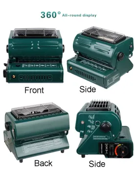 GH-169D: 2-in-1 Portable Gas Heater & Stove for Camping and Fishing